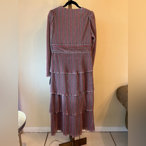 SAYLOR Allison Multicolor Striped Long Sleeve Midi Dress Size M - Picture 10 of 12